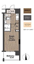 KATURA高崎 1Kの間取図画像