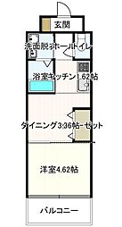 トレステーラDuva 1DKの間取図画像