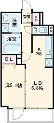 EXCLUSIVE 1LDKの間取図画像