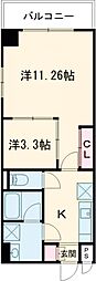 グランコンフォート笹出 1LDKの間取図画像