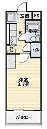 アネックス 1Kの間取図画像