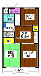 サンライズシティマンション 3DKの間取図画像