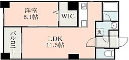 PrimoPartire 1LDKの間取図画像