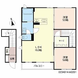 シャーメゾンはすいけ 2LDKの間取図画像
