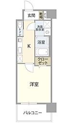 シャンス・ミカド船小路 1Kの間取図画像