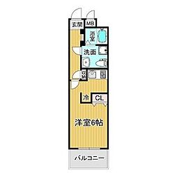 リアライズ名城公園 1Kの間取図画像