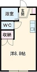 Wistaria ワンルームの間取図画像