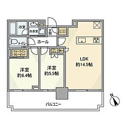 アトラス北千住 2LDKの間取図画像