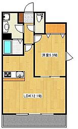 クロノス25上熊本 1LDKの間取図画像