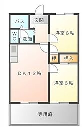 マーブルパレス 2LDKの間取図画像