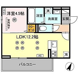 ザ スターリング新外 1LDKの間取図画像