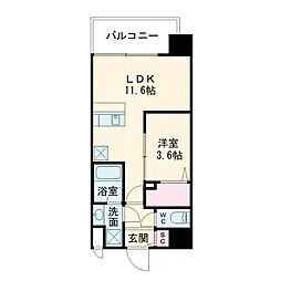 Alivis浪速東SL TERRACE 1LDKの間取図画像