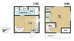 KEEDNOMORI2 1DKの間取図画像