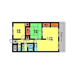 セントラル22 2LDKの間取図画像