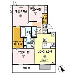 D-ROOM鷹の巣 3LDKの間取図画像
