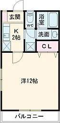 シーパーク長太ノ浦B 1Kの間取図画像