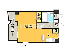 メゾン・ド・ファシル ワンルームの間取図画像