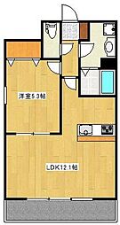 クロノス25上熊本 1LDKの間取図画像