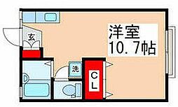コーポ岸野 ワンルームの間取図画像