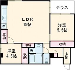 LUXURY 2LDKの間取図画像