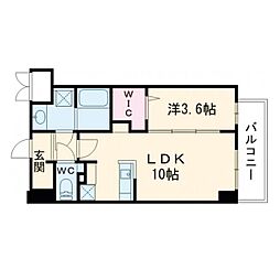 ミラージュパレス天王寺堀越町 1LDKの間取図画像