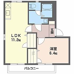 ガーデンスクウェアーA 1LDKの間取図画像