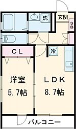 INDIGO BASE 1LDKの間取図画像