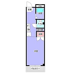 クレール ワンルームの間取図画像