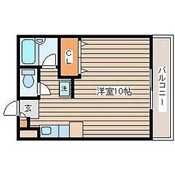レジデンス成田 ワンルームの間取図画像