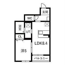 Gran Class V(グラン クラス) 1LDKの間取図画像