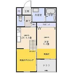 ヴィヴァクアトロ 1LDKの間取図画像