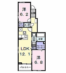 エススタイル リュクス 2LDKの間取図画像