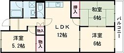 まあぁろーマンション 3LDKの間取図画像