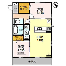 ディールチェ中百舌鳥 1LDKの間取図画像