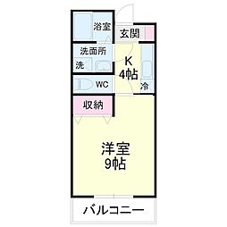 プロキオン 1Kの間取図画像