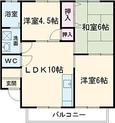 H・Sハイツ天神木 3LDKの間取図画像