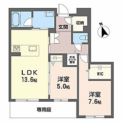 カーサ・レジデンス 2LDKの間取図画像