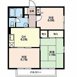 ウインドワードEAST 3DKの間取図画像