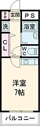メルベーユ 1Kの間取図画像
