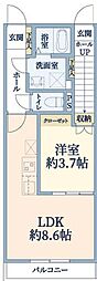 仙台市泉区八乙女4丁目アパート 1LDKの間取図画像