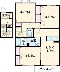 シャーメゾンエンジェルA棟 3LDKの間取図画像
