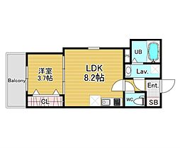 (仮称)ジーメゾン明石ブリーズ 1LDKの間取図画像