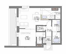プレミアス大濠西 1LDKの間取図画像