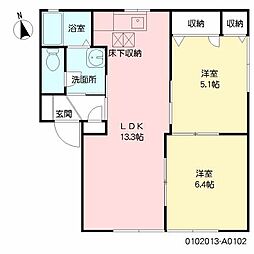 トルナーレ 2LDKの間取図画像