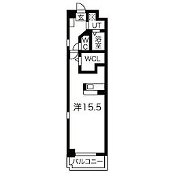 セントウェスティン ワンルームの間取図画像