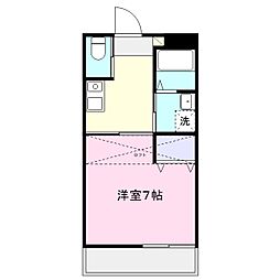 ゆめっくす新町 1Kの間取図画像