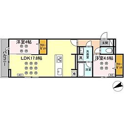 イゾラ 2LDKの間取図画像