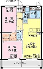 物件の間取り