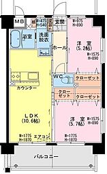 (仮称)延岡・北小路YMマンション 2LDKの間取図画像