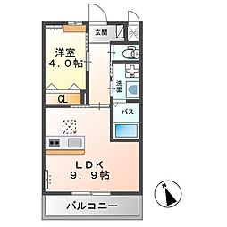 グルース 1LDKの間取図画像